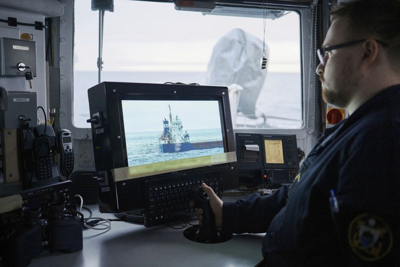 estonian navy steps up patrols in baltic sea after suspected sabotage of undersea cables djql91v2