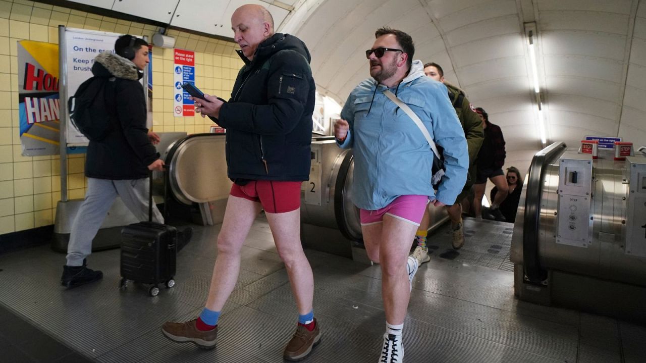 no trousers no problem london underground users bare their legs for official no trousers 1NEiSsbI