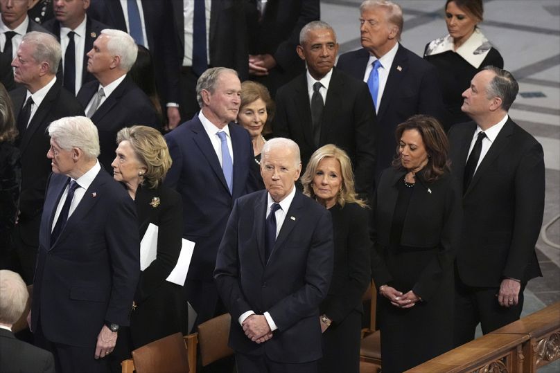 us president joe biden delivers eulogy at late president jimmy carters state funeral in DHPS6Nqh