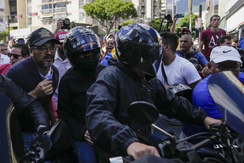 venezuelan opposition leader maria machado arrested then freed after leading protests in caracas 0 djmiGPCu