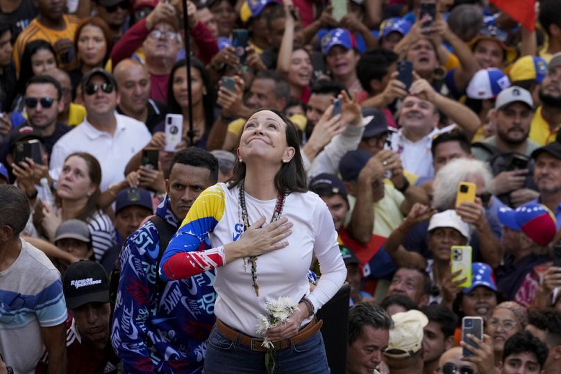 venezuelan opposition leader maria machado arrested then freed after leading protests in caracas 1 pKabeBLp