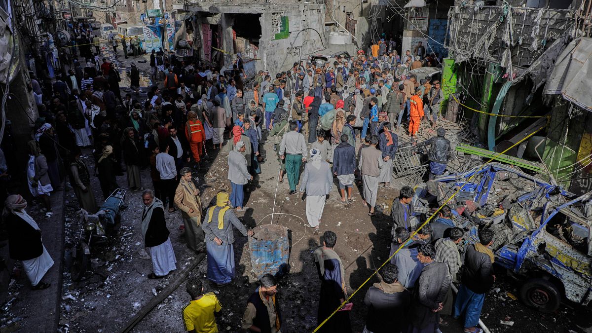 at least 12 killed in fresh us air strikes on yemens capital houthi rebel lNvDdewf