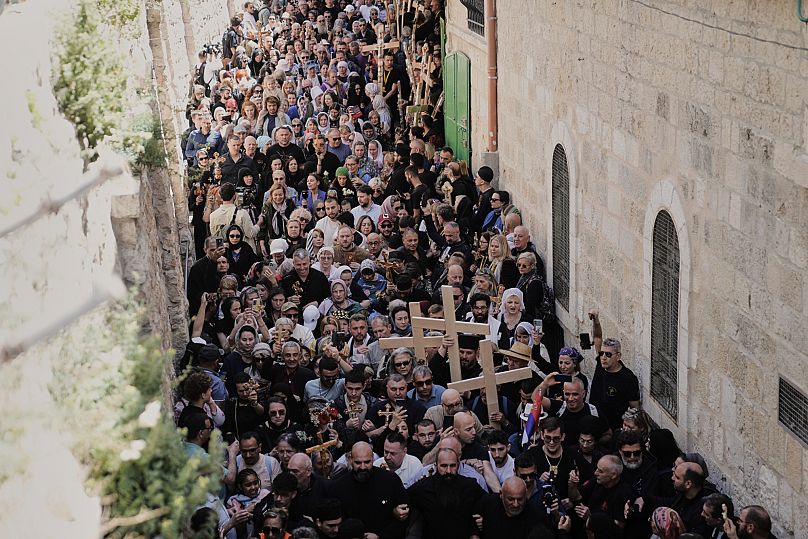 Christians take part in Good Friday processions to mark Christ's crucifixion 1 christians take part in good friday processions to mark christs crucifixion 0 uIc97PAh