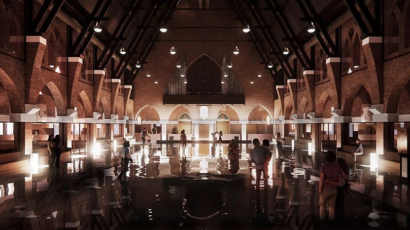 Dutch architecture studios design a church-turned-pool, where you can walk on water 1 dutch architecture studios design a church turned pool where you can walk on water 0 DPJe1GdI