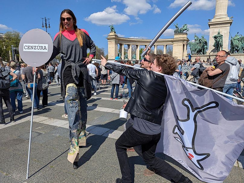 Hungarian Two-tailed Dog Party stages largest protest to date against amendment of Assembly Act 1 hungarian two tailed dog party stages largest protest to date against amendment of assembly act at9W13J3