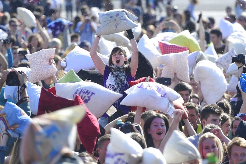 International Pillow Fight Day is helping reclaim urban space for fun 1 international pillow fight day is helping reclaim urban space for fun 0 OzsguG7q