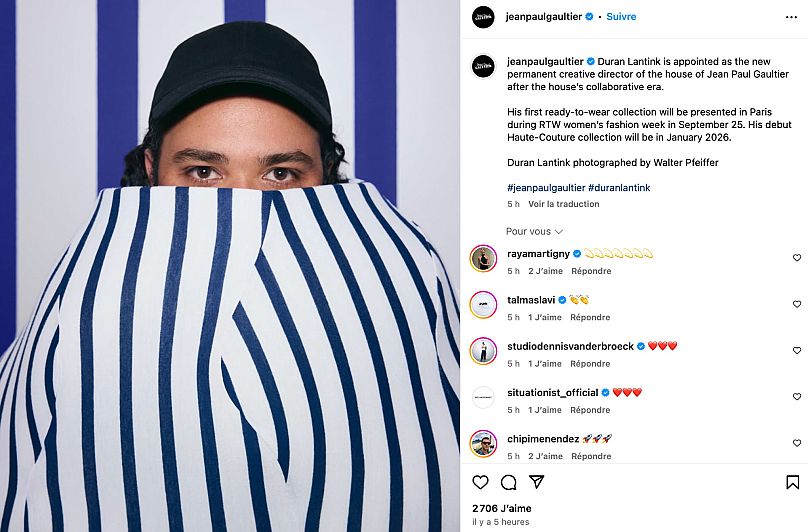 Jean Paul Gaultier names Dutch designer Duran Lantink as permanent successor 1 jean paul gaultier names dutch designer duran lantink as permanent successor 0