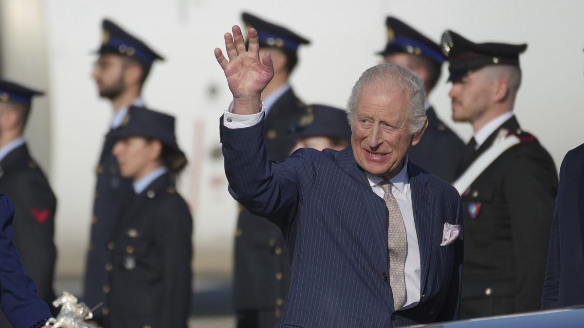 king charles arrives in rome on first overseas trip since brief hospitalisation pBKIlLZi