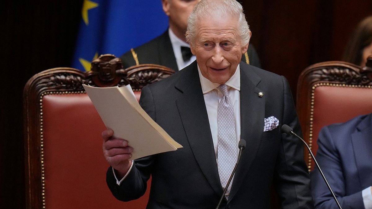 king charles becomes first british monarch to address entire italian parliament KJOnbDOU