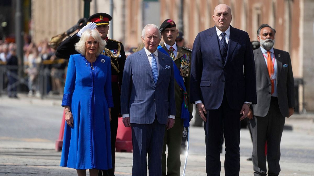 uk royals welcomed at quirinale palace on second day of state visit to rome QR3Gyl4g