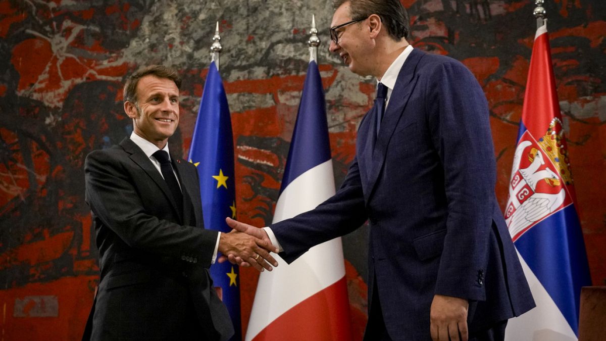under fire at home serbian president vu i gets quiet but strategic support from france naFf2sp3