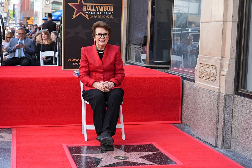 US tennis legend Billie Jean King immortalized with star on Hollywood Walk of Fame 2 us tennis legend billie jean king immortalized with star on hollywood walk of fame 4fJAE97C